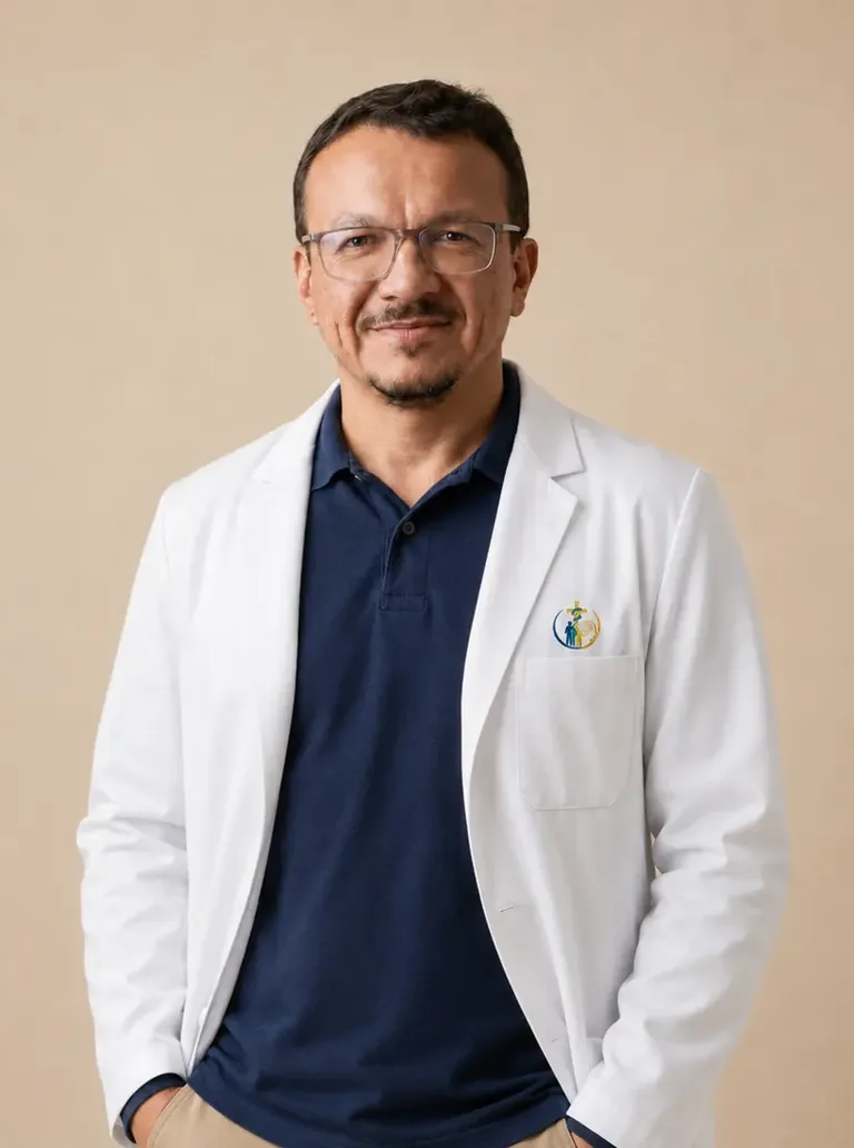 Retrato do Dr. Fábio Neves, médico de família e ultrassonografista
